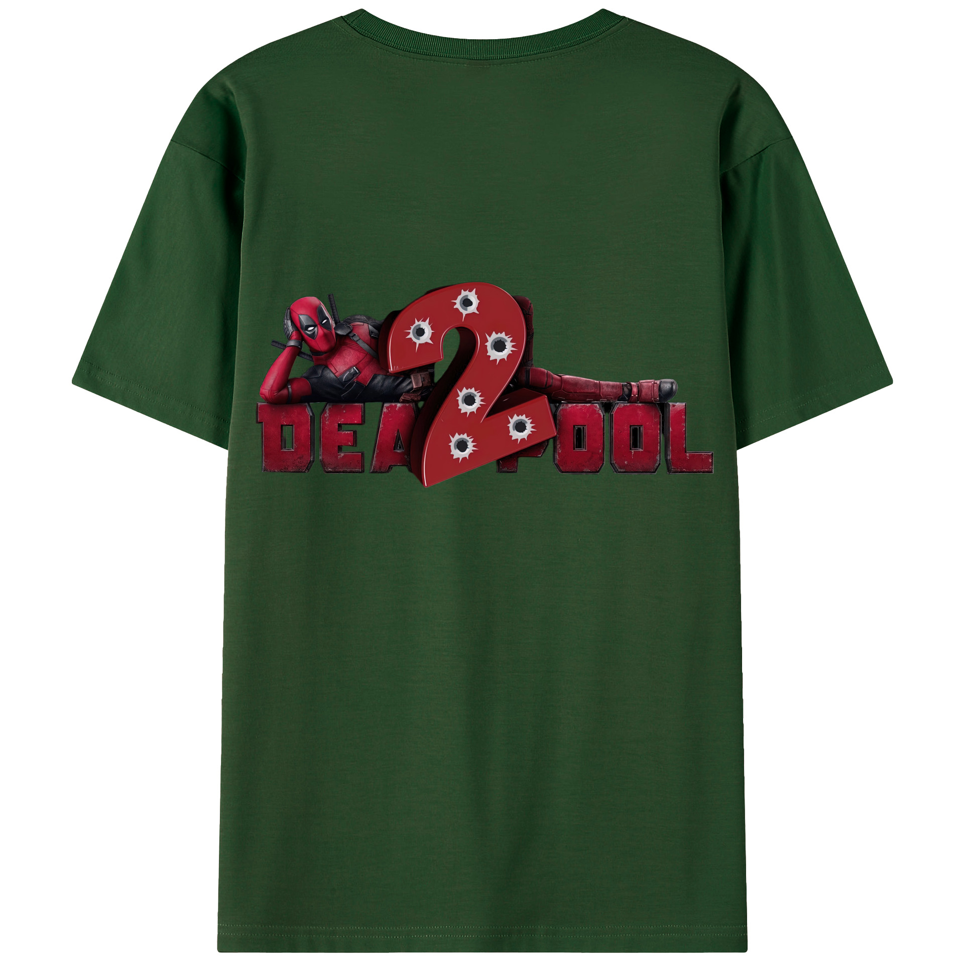 （画像用） Deadpool デッドプール 綿100％半袖Tシャツ（背面プリント）